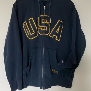 Polo zip up hoodie
